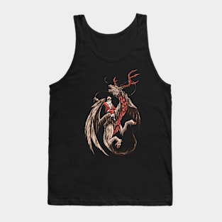 Santa Riding Dragon Tank Top